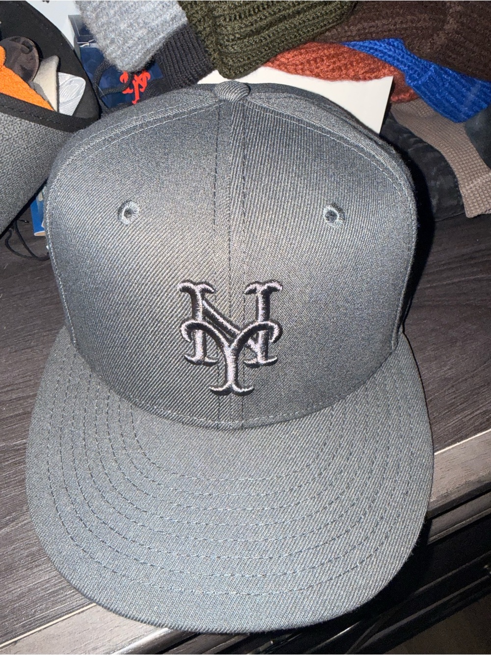 NY Mets charcoal gray SnapBack